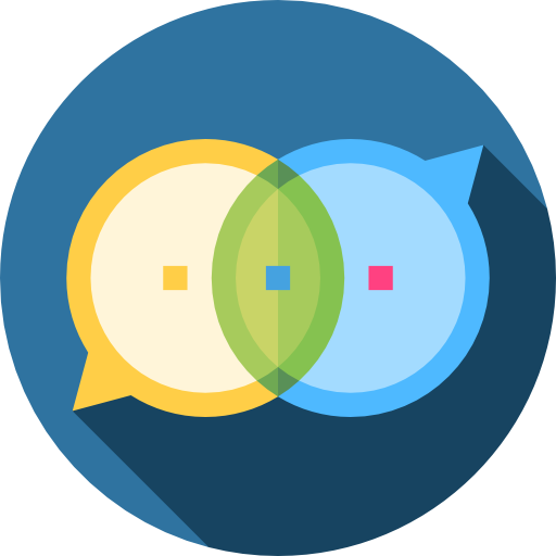 Speech bubble Flat Circular Flat icon