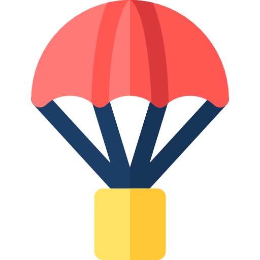 paracaídas Basic Rounded Flat icono