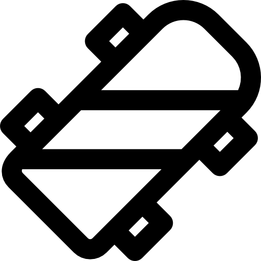 patineta Basic Rounded Lineal icono