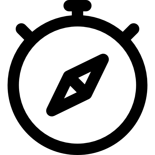 kompas Basic Rounded Lineal ikona