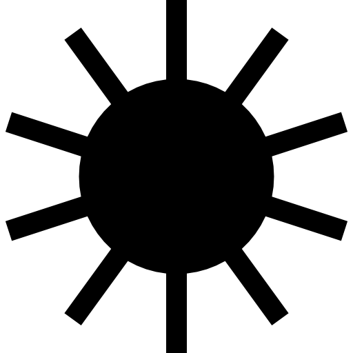 słońce Basic Straight Filled ikona
