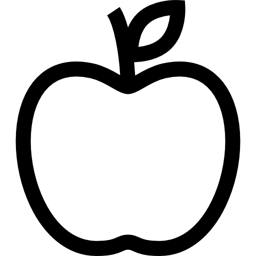 яблоко Basic Straight Lineal иконка