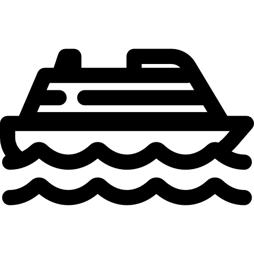 crucero Basic Rounded Lineal icono