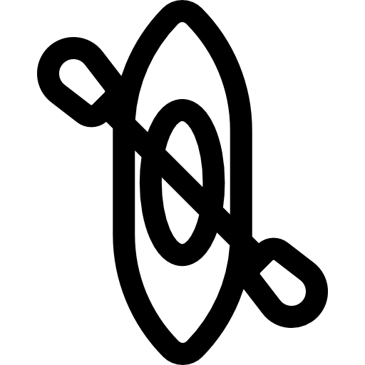 kajak Basic Rounded Lineal ikona