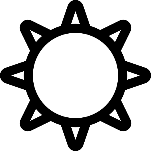 słońce Basic Rounded Lineal ikona