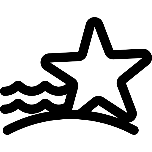 estrella de mar Basic Rounded Lineal icono