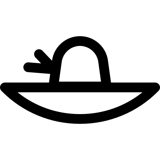 sombrero pamela Basic Rounded Lineal icono