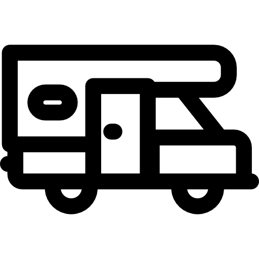 caravana Basic Rounded Lineal icono