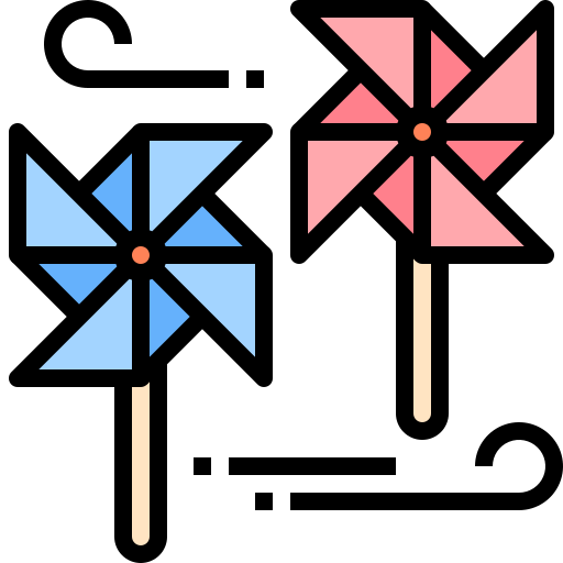 windkraftanlage Justicon Lineal Color icon