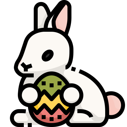 conejo de pascua Justicon Lineal Color icono