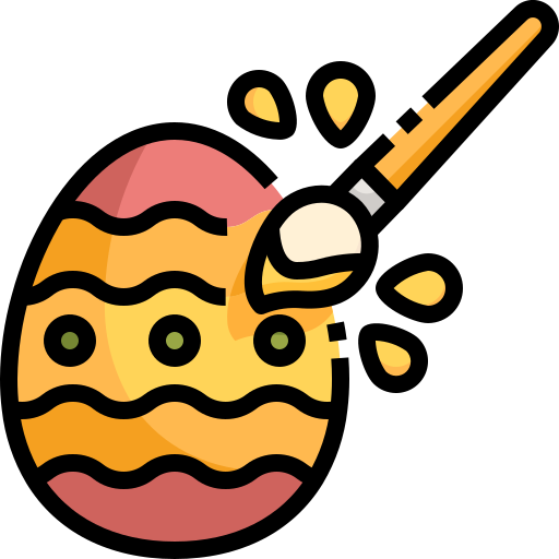 el huevo de pascua Justicon Lineal Color icono