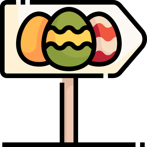 uova di pasqua Justicon Lineal Color icona