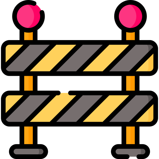 Road barrier Special Lineal color icon