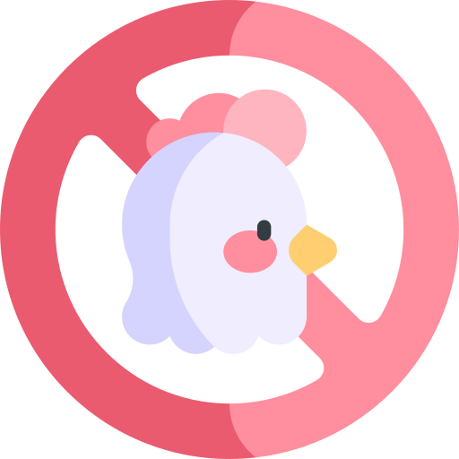 No chicken Kawaii Flat icon