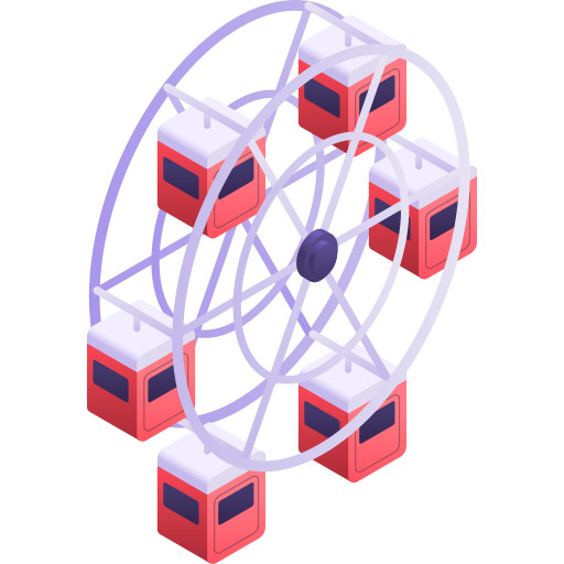 Ferris wheel Gradient Isometric Gradient icon