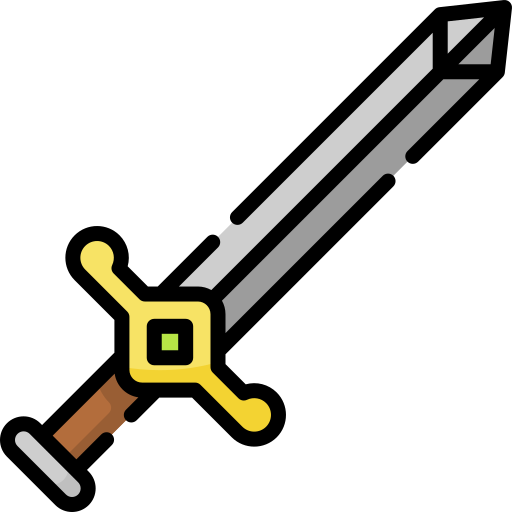 Sword Special Lineal color icon