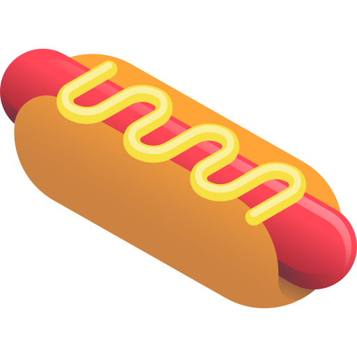 Hot dog Gradient Isometric Gradient icon