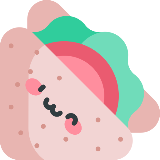 sandwich Kawaii Flat icona