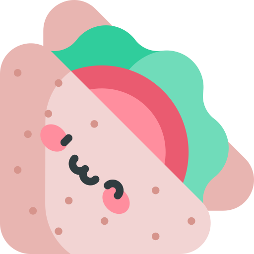 sandwich Kawaii Flat icoon