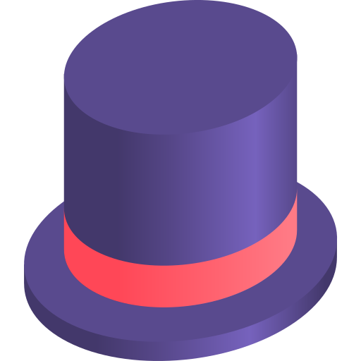 魔法の帽子 Gradient Isometric Gradient icon