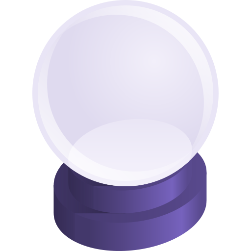 bola de cristal Gradient Isometric Gradient icono