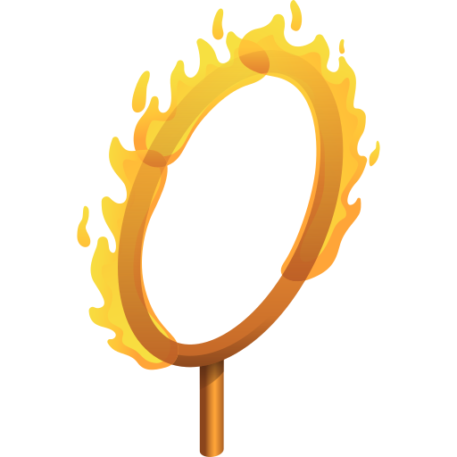 炎の輪 Gradient Isometric Gradient icon