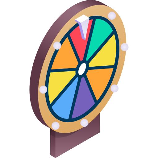 Fortune wheel Gradient Isometric Gradient icon