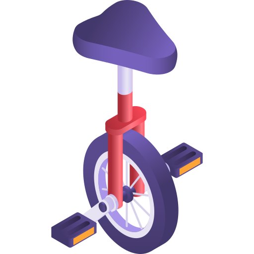一輪車 Gradient Isometric Gradient icon