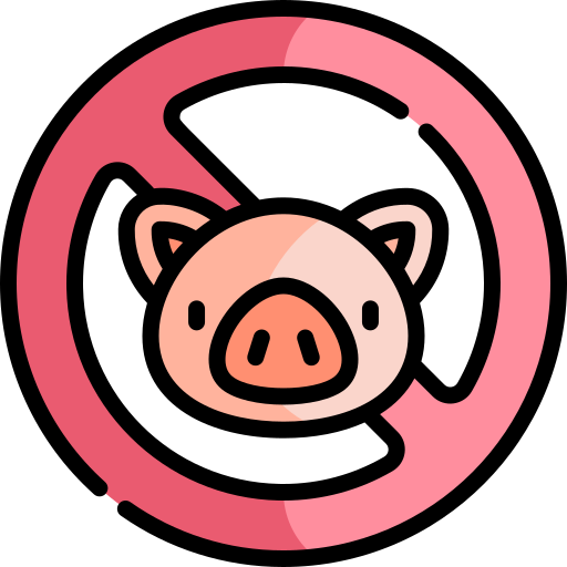 No pork Kawaii Lineal color icon