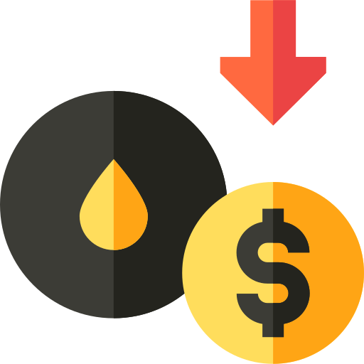 Oil price Basic Straight Flat icon