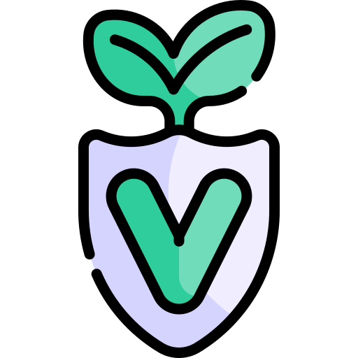 vegano Kawaii Lineal color icono