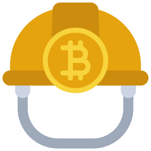 Bitcoin mining Juicy Fish Flat icon