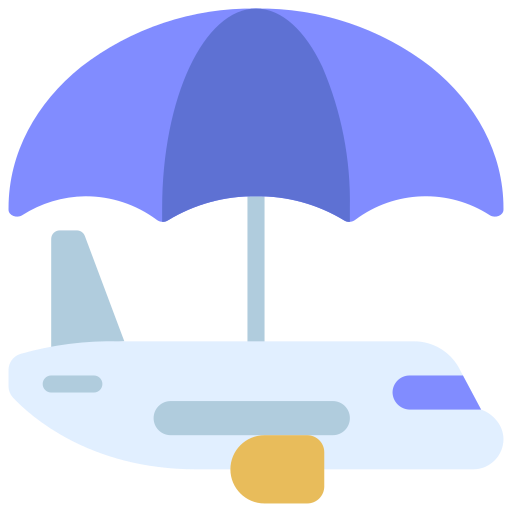 Travel insurance Juicy Fish Flat icon
