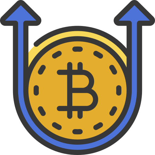 Bitcoin up Juicy Fish Soft-fill icon