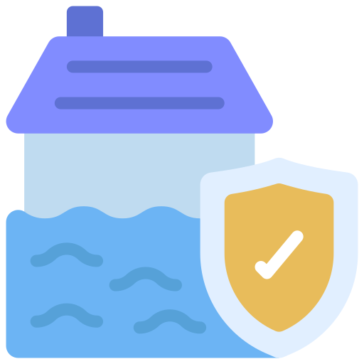 Flooded house Juicy Fish Flat icon