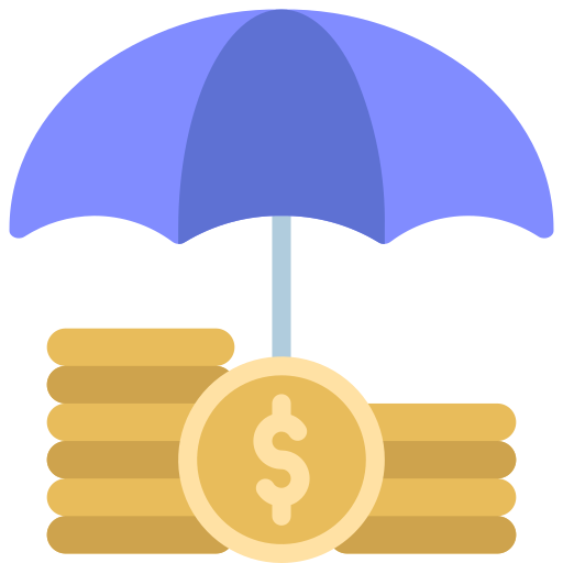 Investment insurance Juicy Fish Flat icon