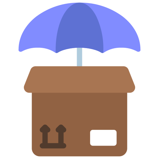 Delivery insurance Juicy Fish Flat icon