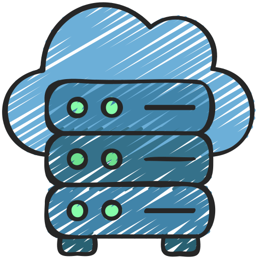 cloud-server Juicy Fish Sketchy icon