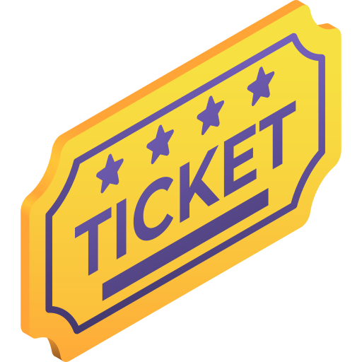 Ticket Gradient Isometric Gradient icon