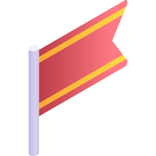 drapeau Gradient Isometric Gradient Icône