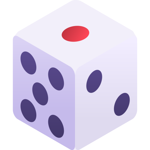 Dice Gradient Isometric Gradient icon