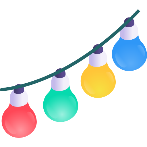 Light bulbs Gradient Isometric Gradient icon