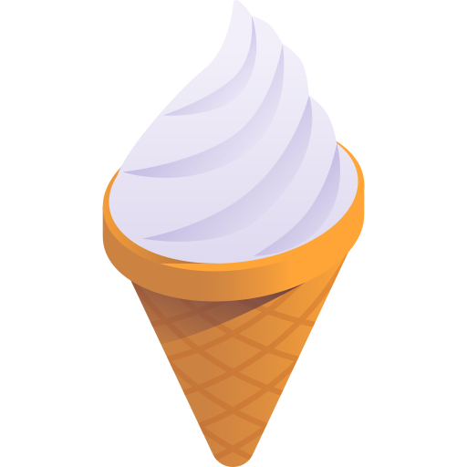 Рожок мороженого Gradient Isometric Gradient иконка