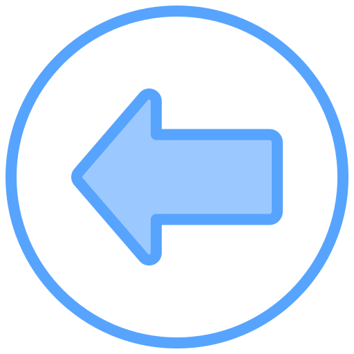 Left arrow Generic Blue icon