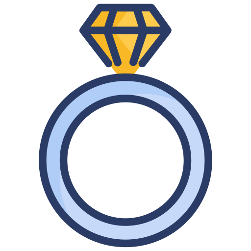 pierścionek zaręczynowy Generic Outline Color ikona