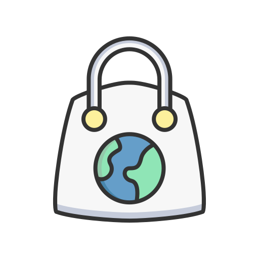Eco bag Generic Outline Color icon