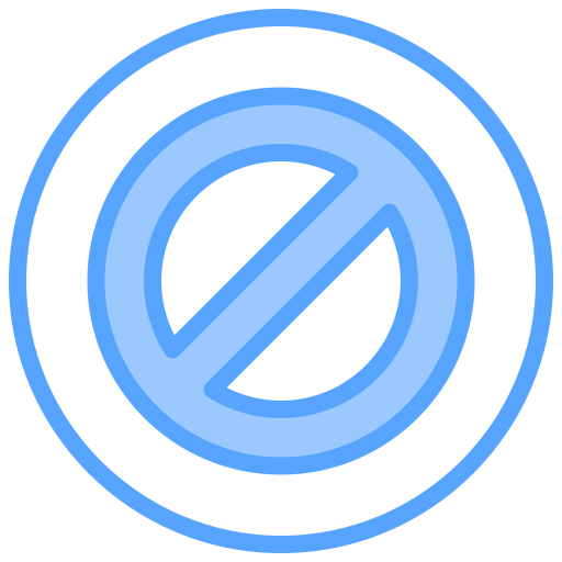 obstruido Generic Blue icono
