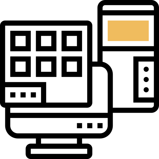 데스크탑 컴퓨터 Meticulous Yellow shadow icon