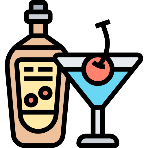 napój alkoholowy Meticulous Lineal Color ikona