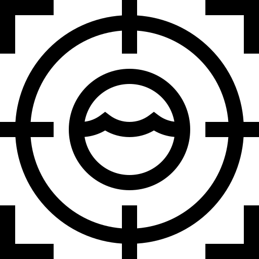 se concentrer Basic Straight Lineal Icône